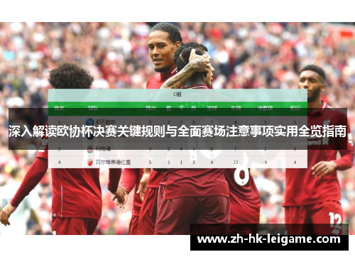深入解读欧协杯决赛关键规则与全面赛场注意事项实用全览指南